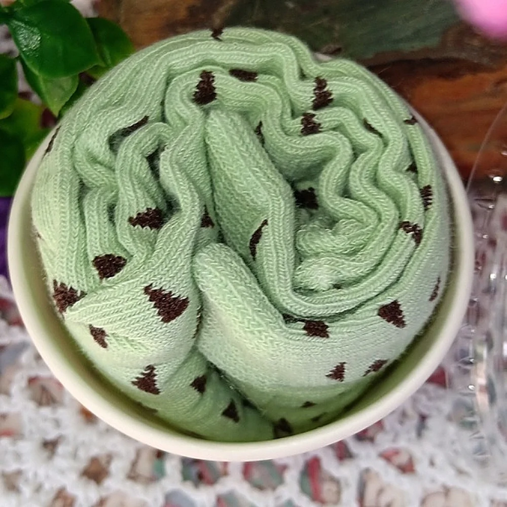 🆕️LAST 1🎉MINT CHOCOLATE CHIP ICE CREAM CREW SOCKS 1 PAIR  IN 